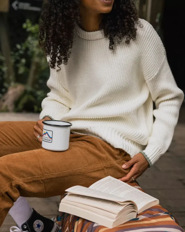 Flash Sale Passenger Gondwana Classic Knitted Jumper Off White