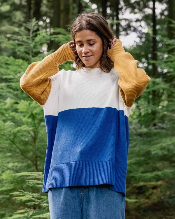 New Passenger Gondwana Organic Oversized Knitted Jumper True Blue