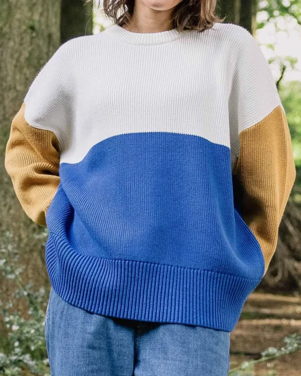 New Passenger Gondwana Organic Oversized Knitted Jumper True Blue