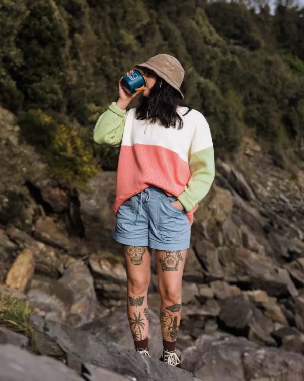 Sale Passenger Gondwana Organic Oversized Knitted Jumper Shell Pink