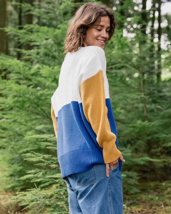 New Passenger Gondwana Organic Oversized Knitted Jumper True Blue