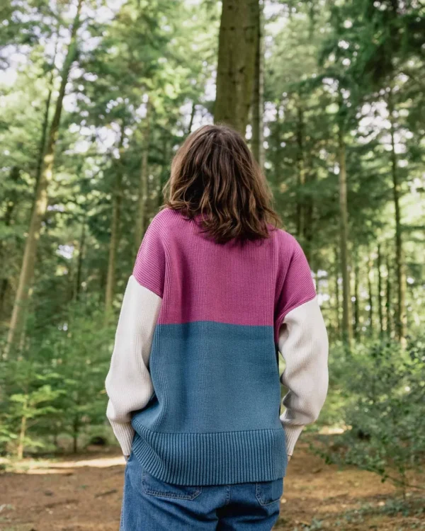 Store Passenger Gondwana Organic Oversized Knitted Jumper Washed Blue