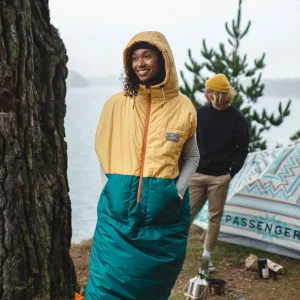 Sale Passenger Good Times Recycled Sleep Sack Ochre Yellow/ Storm Green