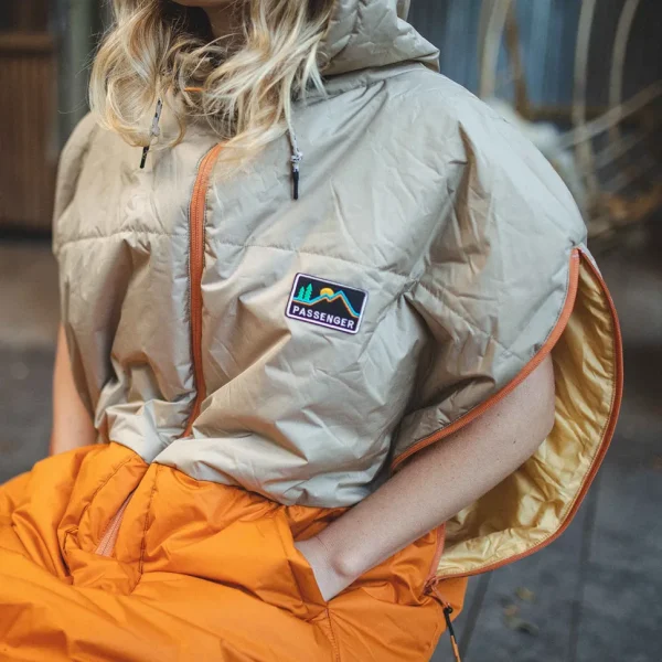 Online Floris van Bommel Good Times Recycled Sleep Sack Chinchilla Brown/ Sunrise Orange