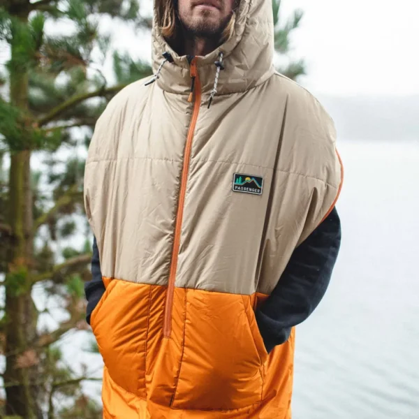 Online Floris van Bommel Good Times Recycled Sleep Sack Chinchilla Brown/ Sunrise Orange