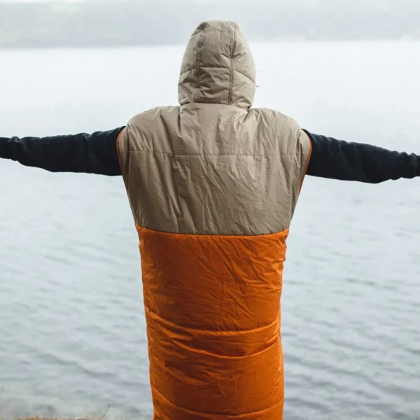 Online Floris van Bommel Good Times Recycled Sleep Sack Chinchilla Brown/ Sunrise Orange