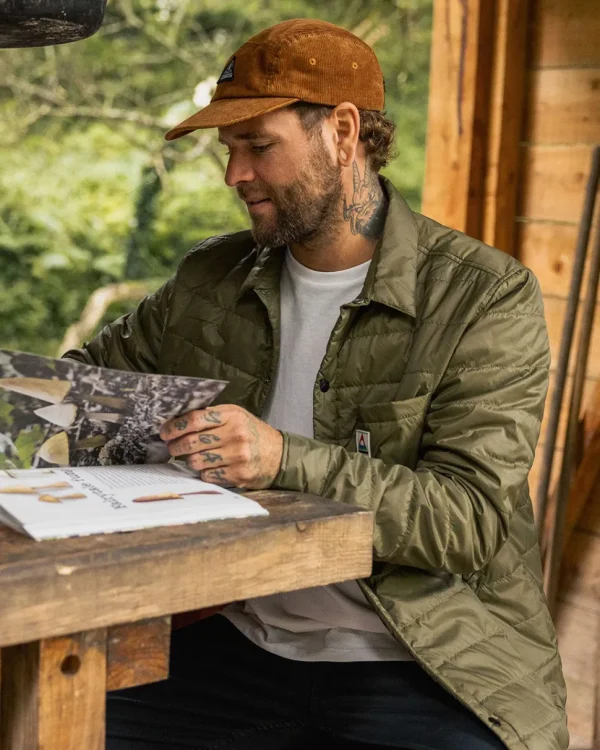 Shop Passenger Grain Recycled Insulated Overshirt Khaki