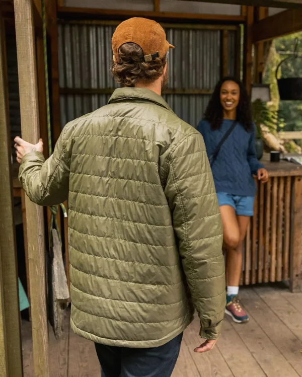 Shop Passenger Grain Recycled Insulated Overshirt Khaki