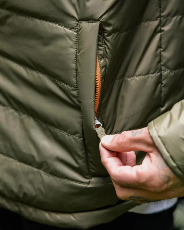 Shop Passenger Grain Recycled Insulated Overshirt Khaki