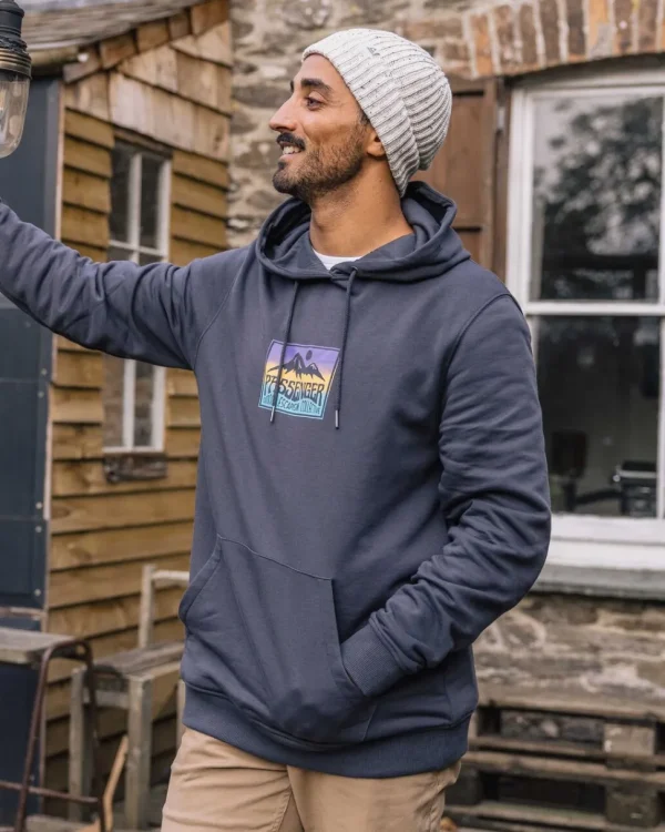 New Passenger Grounded Organic Cotton Hoodie Charcoal
