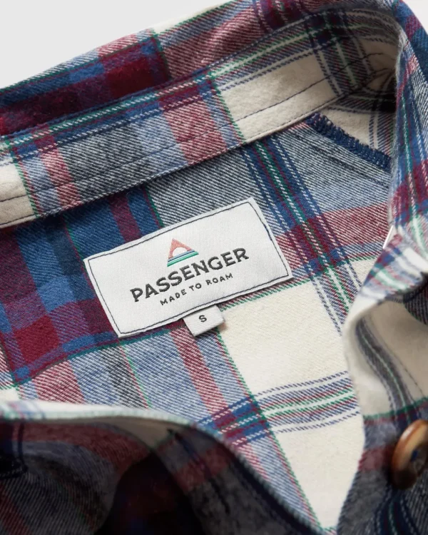 Sale Passenger Harmony Organic Cotton Check Shirt Vintage White
