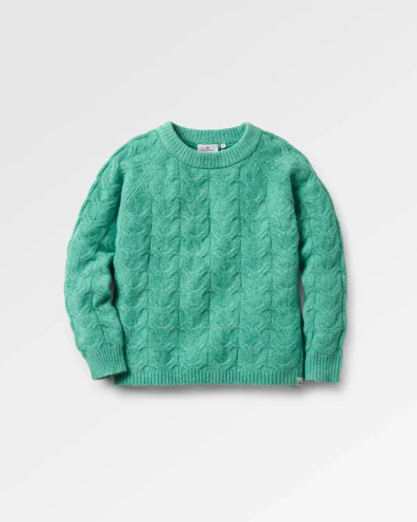 New Passenger Harvest Recycled Knitted Jumper Green Spruce