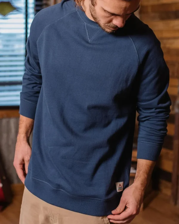Shop Passenger Heritage Recycled Cotton Sweatshirt Dark Denim