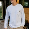 Outlet Passenger Heritage Recycled Cotton LS T-Shirt White