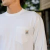 Outlet Passenger Heritage Recycled Cotton LS T-Shirt White
