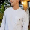 Outlet Passenger Heritage Recycled Cotton LS T-Shirt White