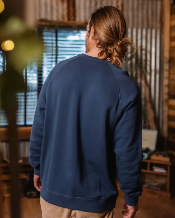 Shop Passenger Heritage Recycled Cotton Sweatshirt Dark Denim