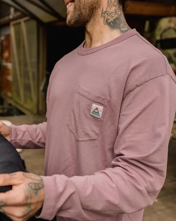 Flash Sale Passenger Heritage Recycled Relaxed Fit LS T-Shirt Grape