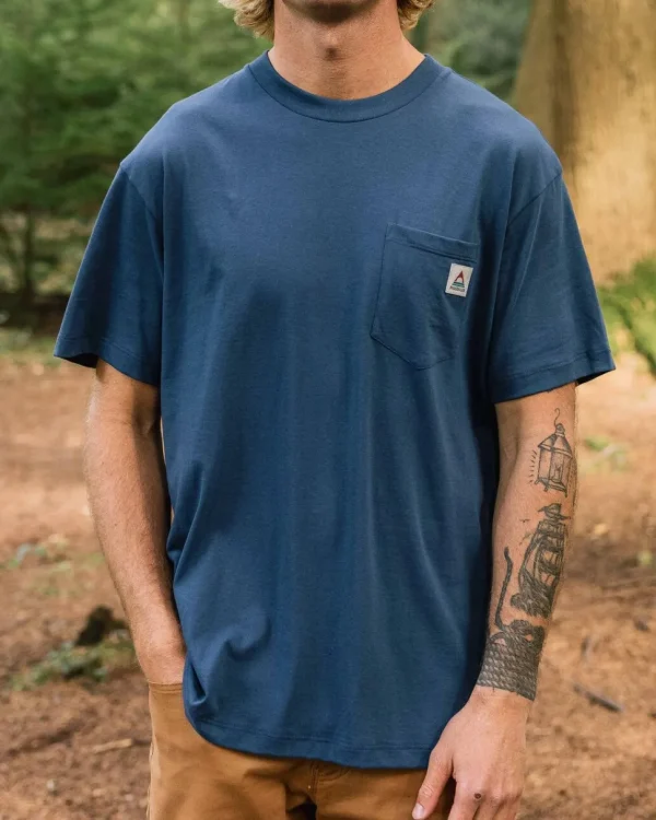 Outlet Passenger Heritage Recycled Relaxed Fit T-Shirt Dark Denim