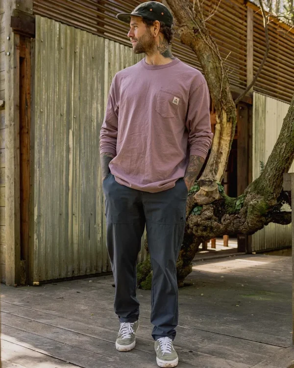 Flash Sale Passenger Heritage Recycled Relaxed Fit LS T-Shirt Grape