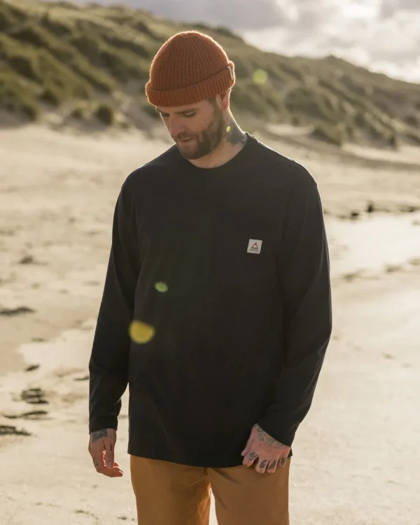 Best Passenger Heritage Recycled Relaxed Fit LS T-Shirt Black