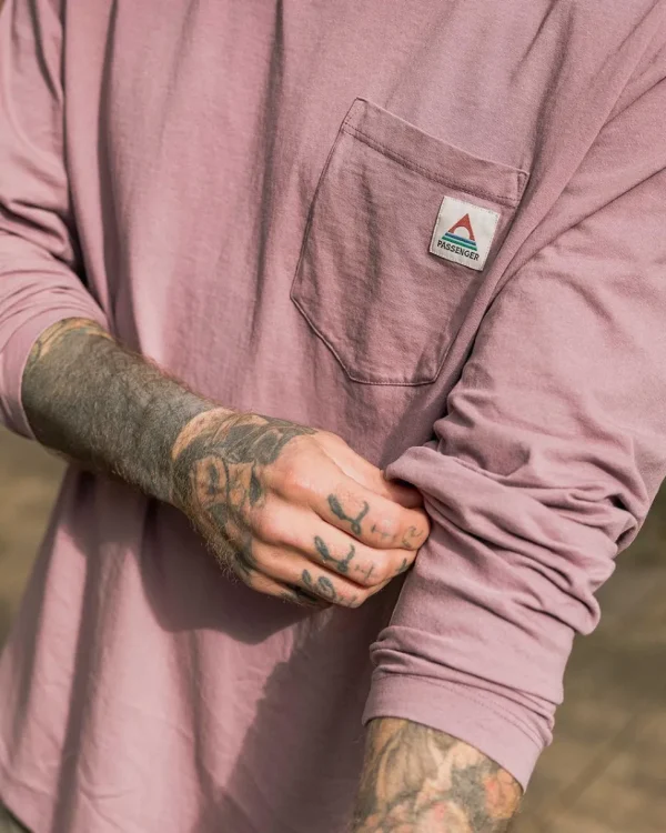 Flash Sale Passenger Heritage Recycled Relaxed Fit LS T-Shirt Grape
