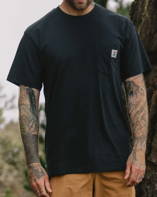 Clearance Passenger Heritage Recycled Relaxed Fit T-Shirt Black