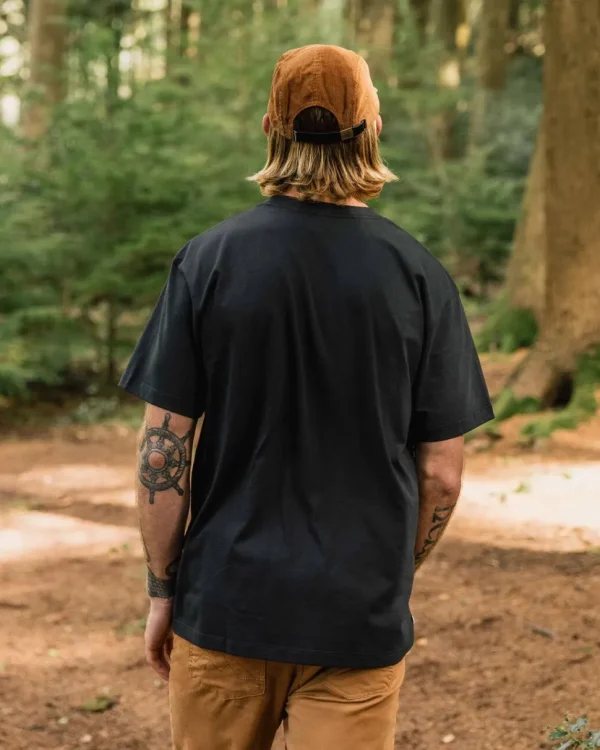 Clearance Passenger Heritage Recycled Relaxed Fit T-Shirt Black