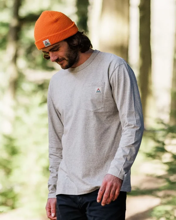 Sale Passenger Heritage Recycled Relaxed Fit LS T-Shirt Grey Marl