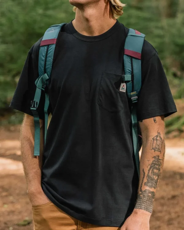 Clearance Passenger Heritage Recycled Relaxed Fit T-Shirt Black