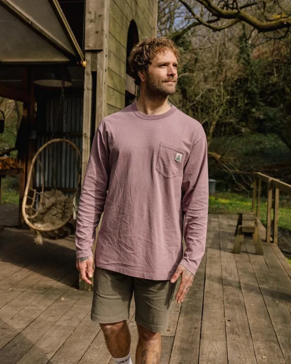 Flash Sale Passenger Heritage Recycled Relaxed Fit LS T-Shirt Grape