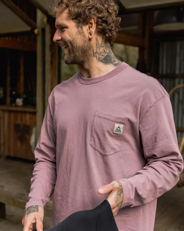 Flash Sale Passenger Heritage Recycled Relaxed Fit LS T-Shirt Grape