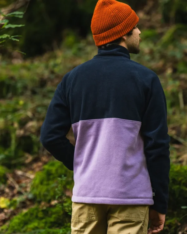 Cheap Floris van Bommel Highland Recycled Polartec® Fleece Lilac/ Deep Navy