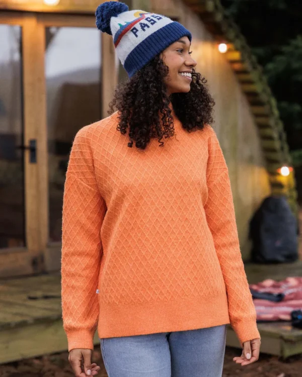 Outlet Passenger Hinterland Recycled Knitted Jumper Apricot