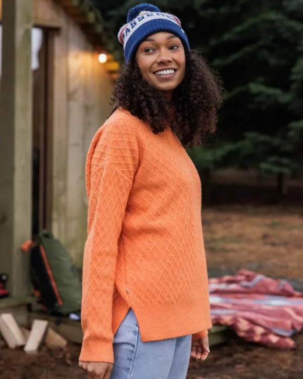 Outlet Passenger Hinterland Recycled Knitted Jumper Apricot