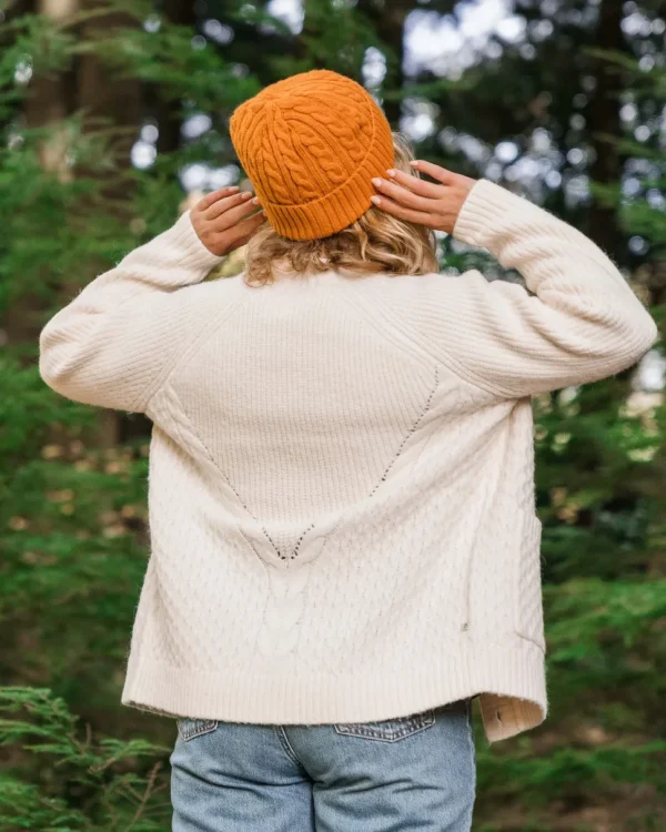 Shop Passenger Homey Recycled Knitted Cable Cardigan Off White