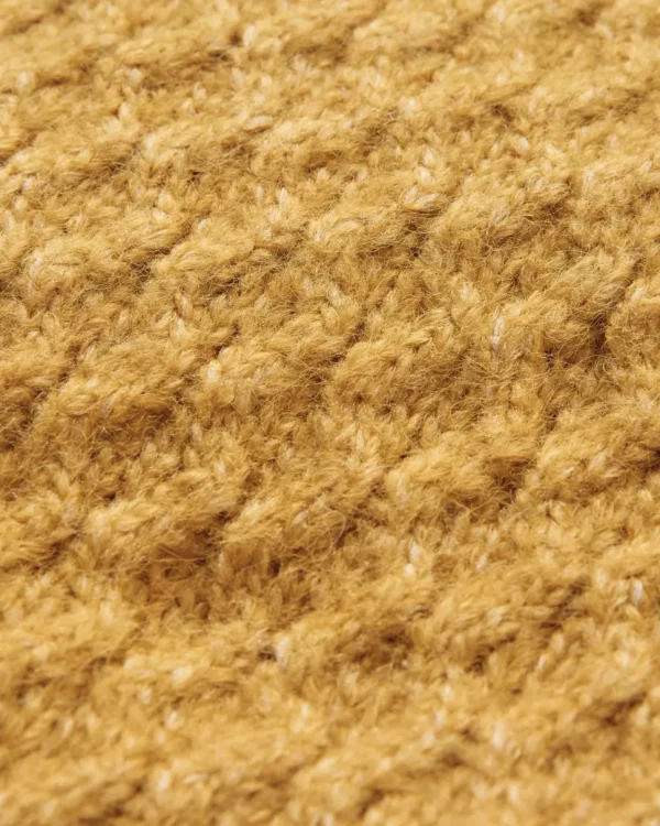 Fashion Passenger Homey Recycled Knitted Cable Cardigan Mustard Gold