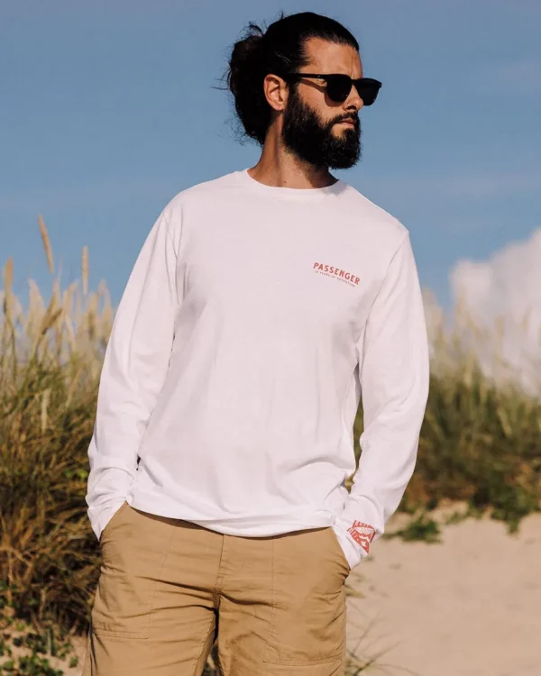 Fashion Passenger Icon Recycled Cotton LS T-Shirt White