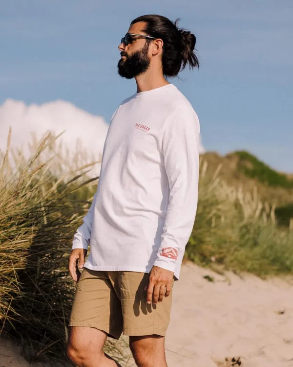 Fashion Passenger Icon Recycled Cotton LS T-Shirt White