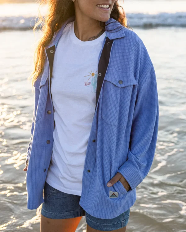 Fashion Passenger Iguazu Grid Polar Fleece Shirt Baja