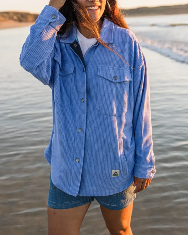 Fashion Passenger Iguazu Grid Polar Fleece Shirt Baja