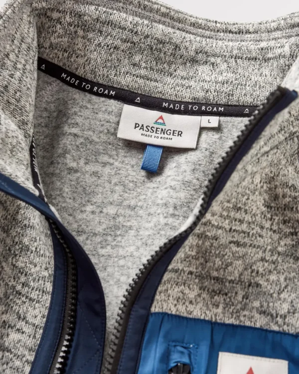 Fashion Floris van Bommel Incline Recycled Polartec® Fleece Grey Marl