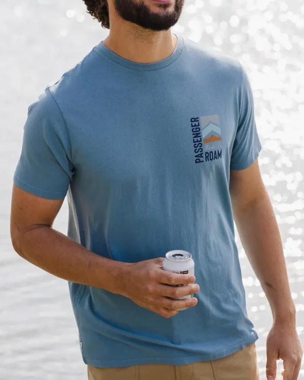 New Floris van Bommel Jibe Recycled Cotton T-Shirt Provincial Blue