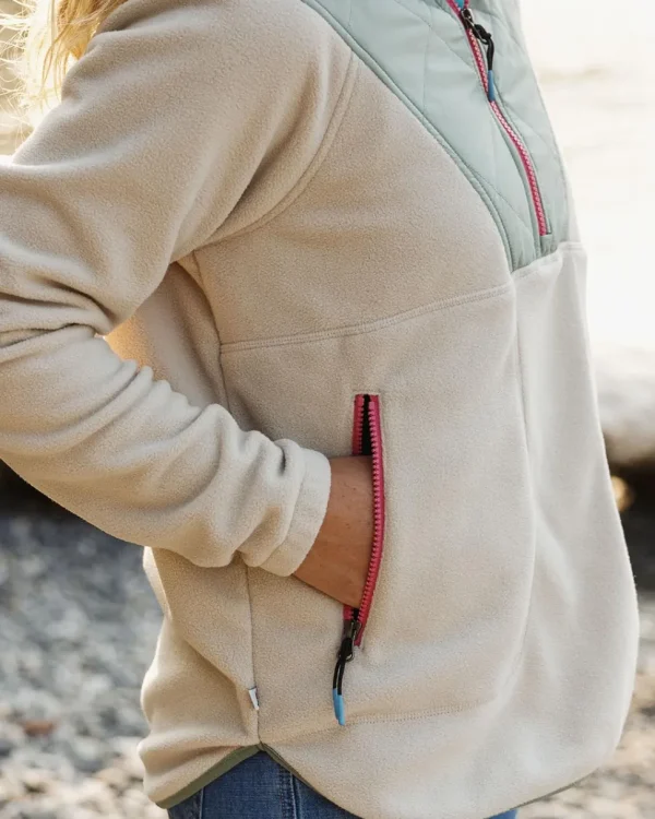 Best Sale Passenger Juana Recycled Polar Hooded Fleece Oatmeal