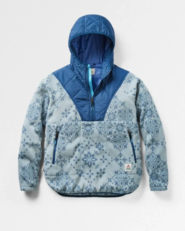 Flash Sale Passenger Juana Recycled Polar Hooded Fleece Large Tile Washed Blue