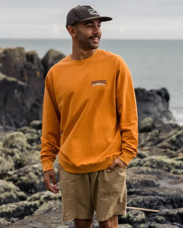 Store Passenger Lauca Recycled Cotton Sweatshirt Tangerine