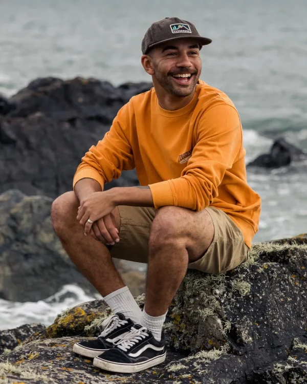 Store Passenger Lauca Recycled Cotton Sweatshirt Tangerine
