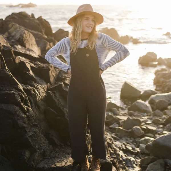 Shop Passenger Lazy Day Dungarees Charcoal (Woven)