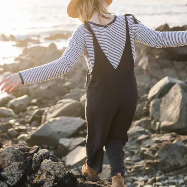 Shop Passenger Lazy Day Dungarees Charcoal (Woven)