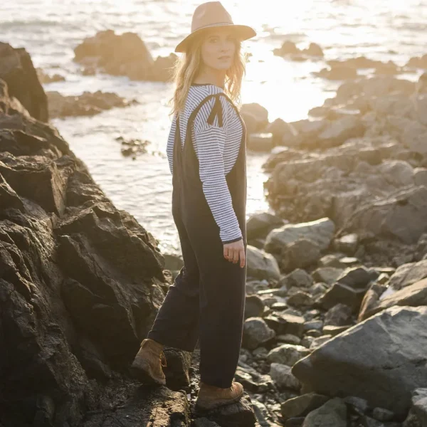 Shop Passenger Lazy Day Dungarees Charcoal (Woven)